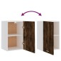 vidaXL Mueble de TV colgante madera roble ahumado 39,5x31x60 cm vidaXL Mueble de TV colgante madera roble ahumado 39,5x31x60 cm