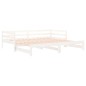 vidaXL Sofá cama extraíble madera maciza de pino blanco 2x(90x190) cm vidaXL Sofá cama extraíble madera maciza de pino blanco 2x(90x190) cm