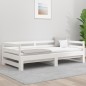 vidaXL Sofá cama extraíble madera maciza de pino blanco 2x(90x190) cm vidaXL Sofá cama extraíble madera maciza de pino blanco 2x(90x190) cm
