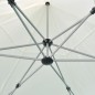 vidaXL Carpa hexagonal desplegable blanco crema 3,6x3,1 m