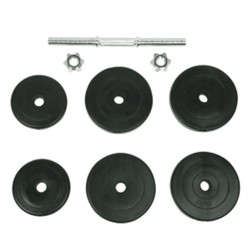 vidaXL Juego de mancuernas 9 piezas 15 kg