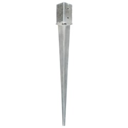 vidaXL Picas de tierra 12 uds acero galvanizado plateado 8x8x91 cm