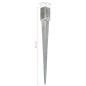 vidaXL Picas de tierra 12 uds acero galvanizado plateado 8x8x91 cm