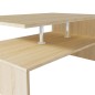 vidaXL Mesa de centro de madera de ingeniería blanca 90x59x42 cm