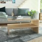 vidaXL Mesa de centro de madera de ingeniería blanca 90x59x42 cm