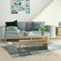 vidaXL Mesa de centro de madera de ingeniería blanca 90x59x42 cm