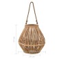 vidaXL Portavelas colgante de mimbre color natural vidaXL Portavelas colgante de mimbre color natural
