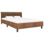 vidaXL Estructura de cama de piel de ante artificial marrón 140x200 cm vidaXL Estructura de cama de piel de ante artificial marrón 140x200 cm