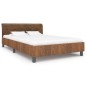 vidaXL Estructura de cama de piel de ante artificial marrón 140x200 cm vidaXL Estructura de cama de piel de ante artificial marrón 140x200 cm