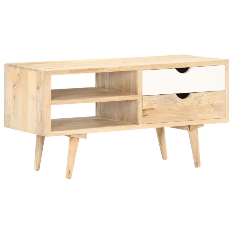 vidaXL Mueble para TV madera maciza de mango 90x35x45 cm