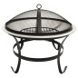vidaXL Brasero y barbacoa 2 en 1 atizador acero inoxidable 56x56x49 cm vidaXL Brasero y barbacoa 2 en 1 atizador acero inoxidable 56x56x49 cm