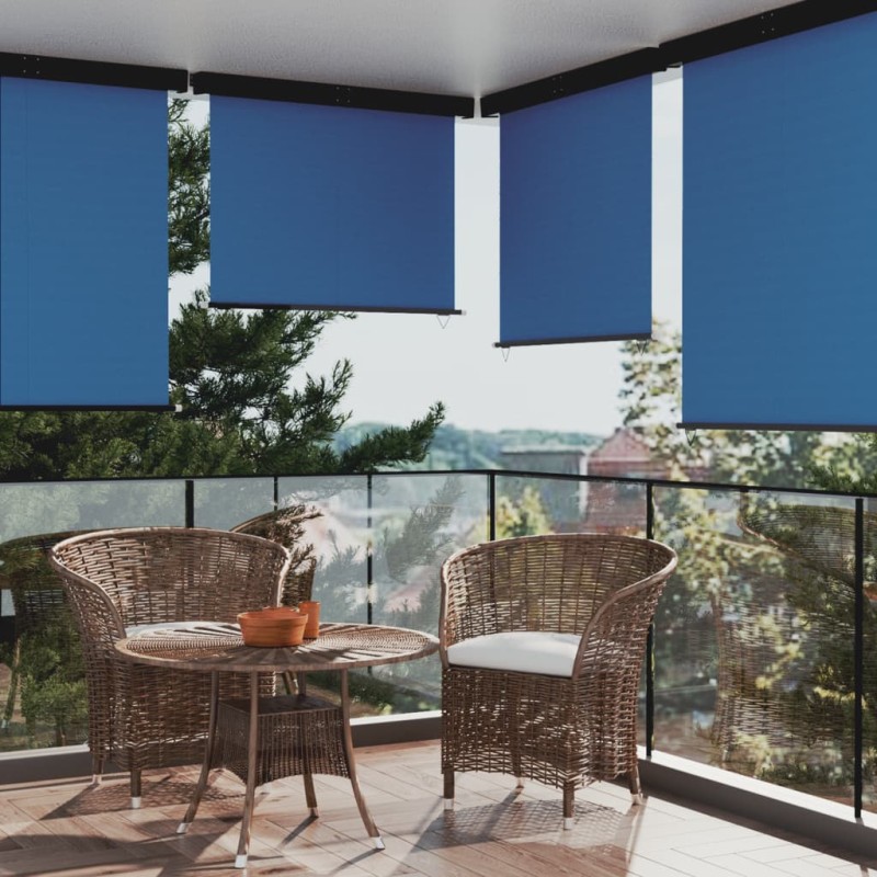 vidaXL Toldo lateral de balcón azul 145x250 cm vidaXL Toldo lateral de balcón azul 145x250 cm