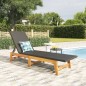 vidaXL Tumbona ratán sintético y madera maciza acacia marrón y negro vidaXL Tumbona ratán sintético y madera maciza acacia marrón y negro