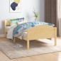 vidaXL Estructura de cama de madera maciza de pino 90x200 cm vidaXL Estructura de cama de madera maciza de pino 90x200 cm