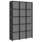 vidaXL Estantería de 15 cubos con cajas de tela negro 103x30x175,5 cm vidaXL Estantería de 15 cubos con cajas de tela negro 103x30x175,5 cm