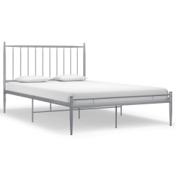 vidaXL Estructura de cama de metal gris 120x200 cm