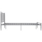 vidaXL Estructura de cama de metal gris 120x200 cm vidaXL Estructura de cama de metal gris 120x200 cm