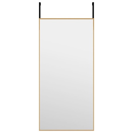 vidaXL Espejo de puerta cristal y aluminio negro 30x60 cm