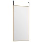vidaXL Espejo de puerta cristal y aluminio negro 30x60 cm