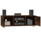vidaXL Mueble para TV madera contrachapada roble ahumado 120x40,5x35cm vidaXL Mueble para TV madera contrachapada roble ahumado 120x40,5x35cm