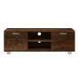 vidaXL Mueble para TV madera contrachapada roble ahumado 120x40,5x35cm vidaXL Mueble para TV madera contrachapada roble ahumado 120x40,5x35cm
