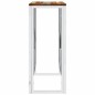 vidaXL Mesa consola acero inoxidable madera maciza reciclada plateada
