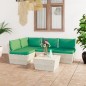 vidaXL Muebles de jardín de palets 5 piezas y cojines madera de abeto vidaXL Muebles de jardín de palets 5 piezas y cojines madera de abeto