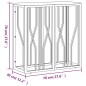 vidaXL Mesa consola acero inoxidable madera maciza reciclada plateada