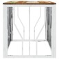 vidaXL Mesa de centro acero inoxidable y madera reciclada plateada vidaXL Mesa de centro acero inoxidable y madera reciclada plateada