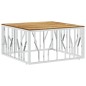 vidaXL Mesa de centro acero inoxidable y madera maciza acacia plateada vidaXL Mesa de centro acero inoxidable y madera maciza acacia plateada