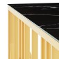 vidaXL Mesa de centro acero inoxidable y vidrio dorado 100x100x50 cm vidaXL Mesa de centro acero inoxidable y vidrio dorado 100x100x50 cm