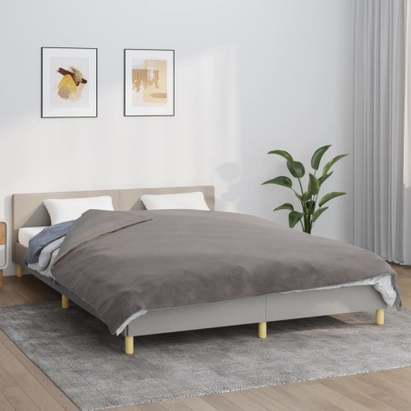 vidaXL Manta con peso con funda tela gris 200x225 cm 13 kg