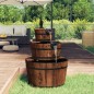 vidaXL Fuente de agua con bomba madera maciza de abeto 60x60x94 cm