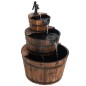 vidaXL Fuente de agua con bomba madera maciza de abeto 60x60x94 cm