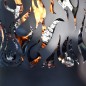 Esschert Design Brasero Flames de acero al carbono negro FF408 Esschert Design Brasero Flames de acero al carbono negro FF408