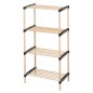 Storage solutions Zapatero con 4 estantes madera 49x28x92,5 cm Storage solutions Zapatero con 4 estantes madera 49x28x92,5 cm