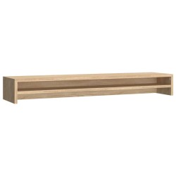 vidaXL Soporte de mesa pantalla contrachapada color roble 100x24x13 cm