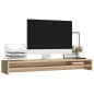 vidaXL Soporte de mesa pantalla contrachapada color roble 100x24x13 cm