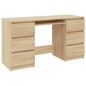 vidaXL Escritorio madera contrachapada color roble Sonoma 140x50x77 cm vidaXL Escritorio madera contrachapada color roble Sonoma 140x50x77 cm