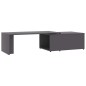 vidaXL Mesa de centro madera contrachapada gris 150x50x35 cm vidaXL Mesa de centro madera contrachapada gris 150x50x35 cm