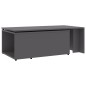 vidaXL Mesa de centro madera contrachapada gris 150x50x35 cm vidaXL Mesa de centro madera contrachapada gris 150x50x35 cm