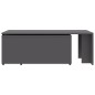 vidaXL Mesa de centro madera contrachapada gris 150x50x35 cm vidaXL Mesa de centro madera contrachapada gris 150x50x35 cm