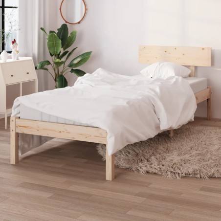 vidaXL Estructura de cama madera maciza de pino 100x200 cm