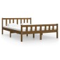 vidaXL Estructura de cama doble madera maciza marrón miel 120x190 cm