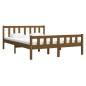 vidaXL Estructura de cama doble madera maciza marrón miel 120x190 cm