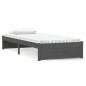 vidaXL Estructura de cama individual madera maciza gris 2FT6 75x190 cm vidaXL Estructura de cama individual madera maciza gris 2FT6 75x190 cm
