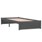 vidaXL Estructura de cama individual madera maciza gris 2FT6 75x190 cm vidaXL Estructura de cama individual madera maciza gris 2FT6 75x190 cm