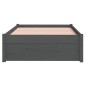 vidaXL Estructura de cama individual madera maciza gris 2FT6 75x190 cm vidaXL Estructura de cama individual madera maciza gris 2FT6 75x190 cm