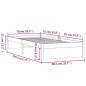 vidaXL Estructura de cama individual madera maciza gris 2FT6 75x190 cm vidaXL Estructura de cama individual madera maciza gris 2FT6 75x190 cm