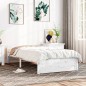 vidaXL Estructura de cama individual madera maciza blanca 90x190 cm